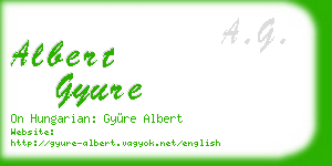 albert gyure business card