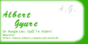 albert gyure business card